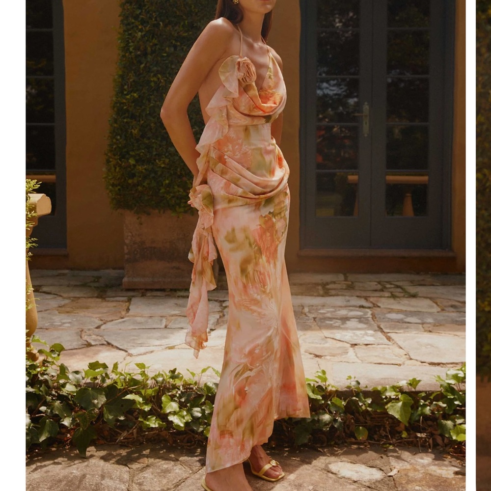 NWT Peppermayo Deidre Rose Strappy Maxi Dress - size 4